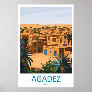 Agadez Reisprint Agadez Muur Niger Agadez Kunst Poster