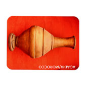 agadir marocco medina wood vase jar folk islamic b magneet (Horizontaal)