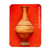 agadir marocco medina wood vase jar folk islamic b magneet (Verticaal)