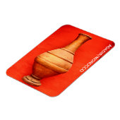 agadir marocco medina wood vase jar folk islamic b magneet (Linkerzijde)