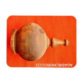 agadir marocco medina wood vase jar folk islamic b magneet (Horizontaal)