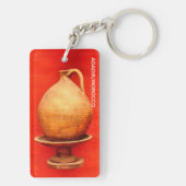 agadir marocco medina wood vase jar folk islamic b sleutelhanger (achterkant)