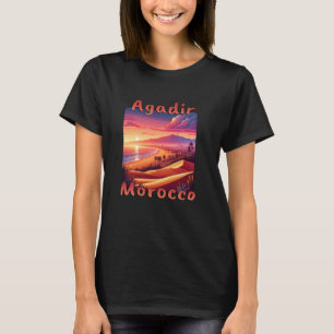 Agadir Marokko Vakantie zonsondergang T-shirt