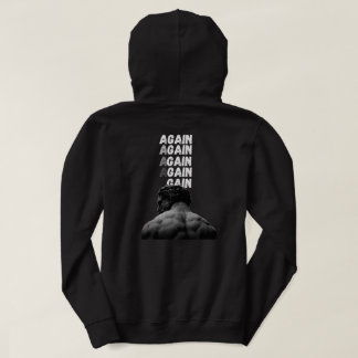 AGAIN Gym Motivatie Achterprint Fitness Hoodie