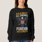 Against All Enemies Foreign And Domestic Veteran's Trui (Voorkant)