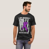 Against Domestic Violence American Flag T-shirt (Voorkant volledig)