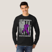 Against Domestic Violence American Flag T-shirt (Voorkant volledig)
