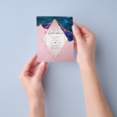 Agaite Glitter GRADUATIE Uitnodigingen Glam CHIC Flyer (Hand)