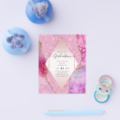 Agaite Glitter GRADUATION Party nodigt Glam CHIC u Flyer (Enkel)