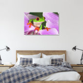 Agalychnis callidryas. canvas afdruk (Insitu (Slaapkamer))