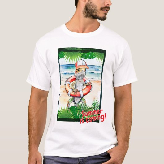 Agama: "De zomer komt eraan!" T-shirt (Voorkant)
