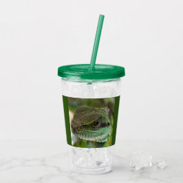 Agama, hagedis acryl drinkbeker