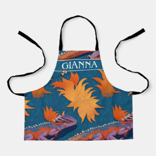 Agama hagedis mozaïek kleurrijk gepersonaliseerd p schort