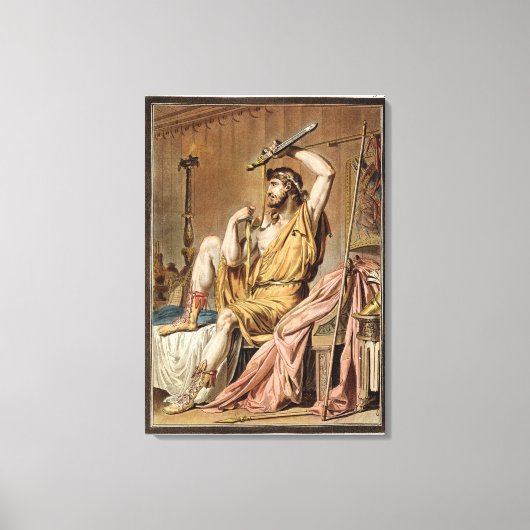 Agamemnon, kostuum voor 'Iphigenia in Aulis' van J Canvas Afdruk (Voorkant)