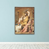 Agamemnon, kostuum voor 'Iphigenia in Aulis' van J Canvas Afdruk (Insitu (Houten vloer))