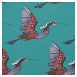 Agami heron blauwgroen weefsel stof