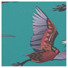 Agami heron blauwgroen weefsel stof