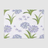 agapanthus African lily flowers seamless pattern Tissuepapier (Voorkant)