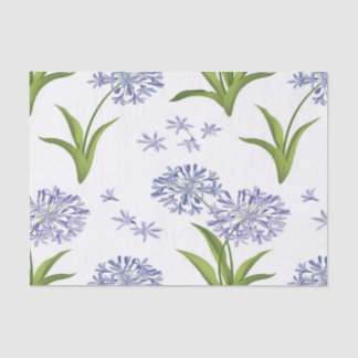 agapanthus African lily flowers seamless pattern Tissuepapier