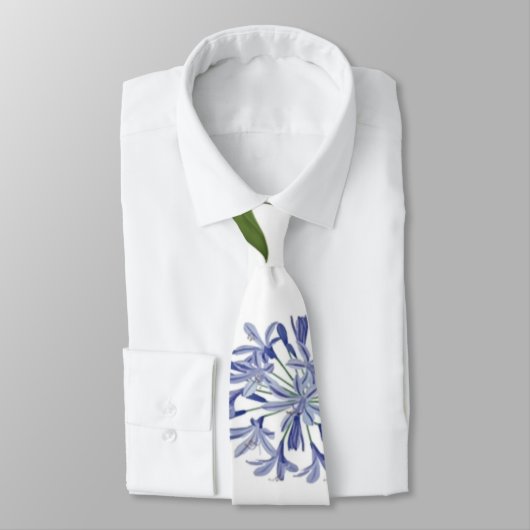 agapanthus Afrikaanse luibloem naadloos patroon Stropdas (Gebonden)