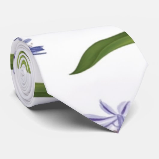 agapanthus Afrikaanse luibloem naadloos patroon Stropdas (Opgerold)