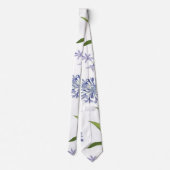 agapanthus Afrikaanse luibloem naadloos patroon Stropdas (Achterkant)