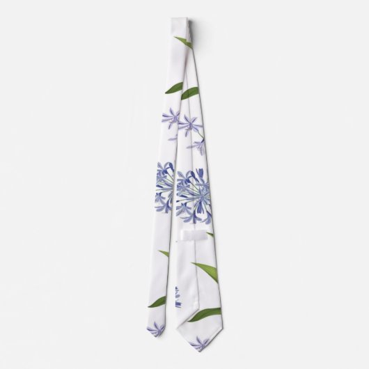 agapanthus Afrikaanse luibloem naadloos patroon Stropdas (Achterkant)