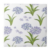 agapanthus Afrikaanse luibloem naadloos patroon Tegeltje (Voorkant)