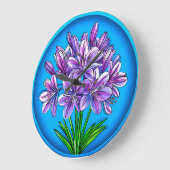 Agapanthus bloem Elegante Blauwe Bloem Botanisch Grote Klok (Hoek)