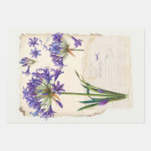 Agapanthus bloem Ephemera Collage Art Inpakpapier Vel (Voorkant)
