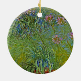 Agapanthus Bloemen (door Claude Monet) Keramisch Ornament