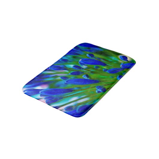 Agapanthus blue flower Bath mat (Gekanteld)