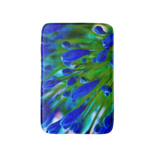 Agapanthus blue flower Bath mat (Voorkant Verticaal)
