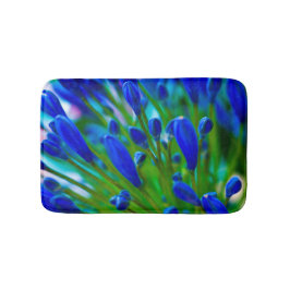 Agapanthus blue flower Bath mat