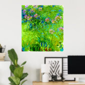 Agapanthus door Claude Monet Poster (Thuiskantoor)