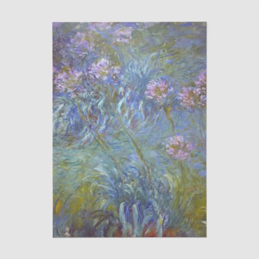 Agapanthus door Claude Monet Tissuepapier (Voorkant)