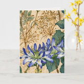 Agapanthus en Wilde Bloemen Kaart (Gele Bloem)