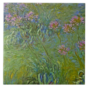 Agapanthus Flowers (van Claude Monet) Tegeltje