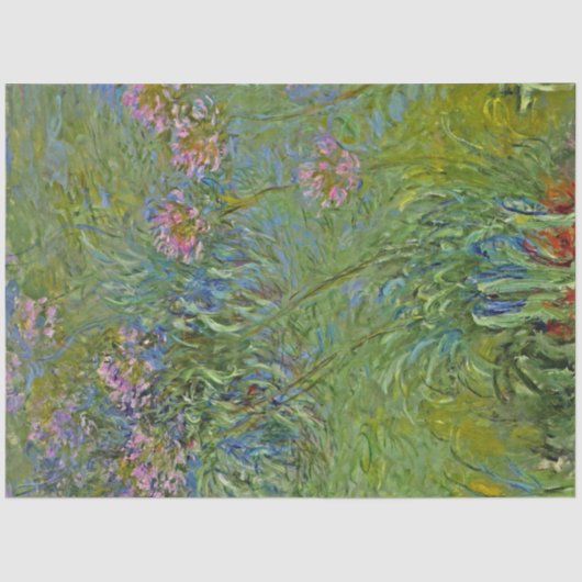 Agapanthus Flowers (van Claude Monet) Tissuepapier (Voorkant)