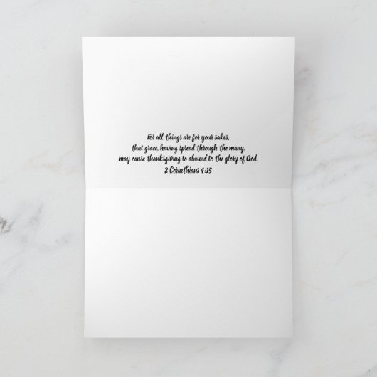 Agapanthus Lily Scripture Kaart 2 Corinthians 4:15 (Binnen)