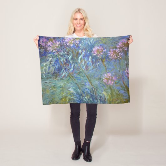 Agapanthus, Monet Fleece Deken (In situ)