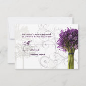 Agapanthus RSVP | Doe-het-zelf achtergrondkleur Kaartje (Achterkant)