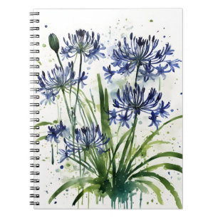 Agapanthus - Watercolor bloemen iPad mini hoes Notitieboek