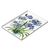 Agapanthus - Watercolor flowers iPad mini cover Notitieboek (Linkerzijde)