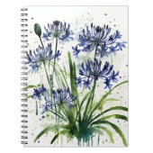 Agapanthus - Watercolor flowers iPad mini cover Notitieboek (Voorkant)