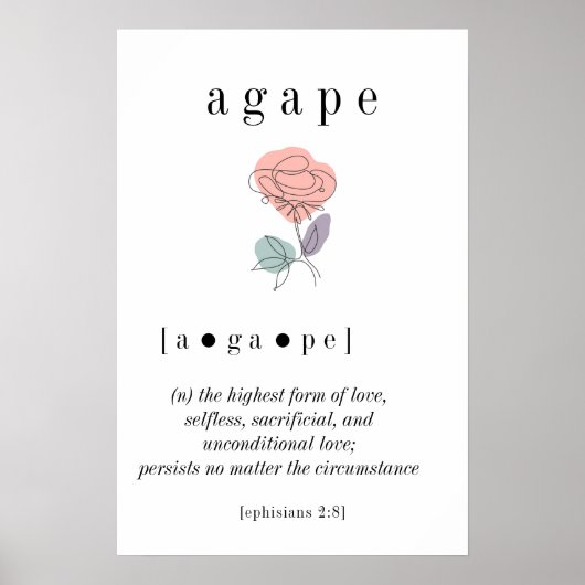 Agape Definition Wall Art Poster (Voorkant)