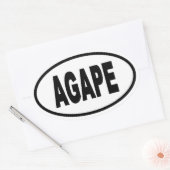 Agape Euro Stijl Ovale Sticker (Envelop)