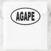 Agape Euro Stijl Ovale Sticker (Tas)