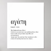 Agape greek definitie voor liefde poster (Voorkant)