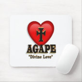 Agape-hartsymbool voor Gods goddelijke liefde Muismat (Met muis)